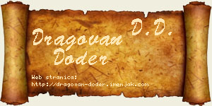 Dragovan Doder vizit kartica